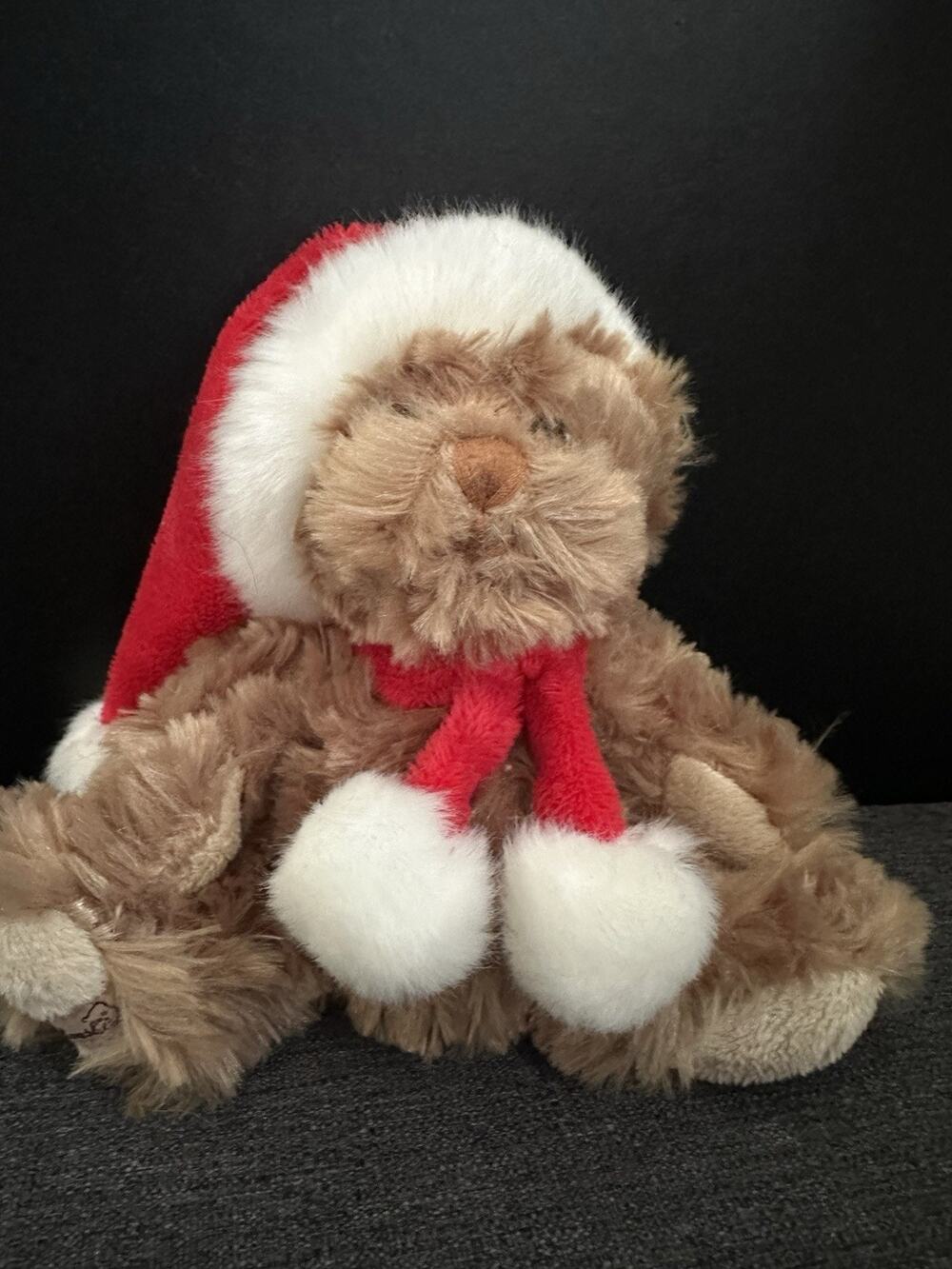 Bukowski Design Christmas Cat Plush Santa Hat Scarf 6” Holiday Kitten